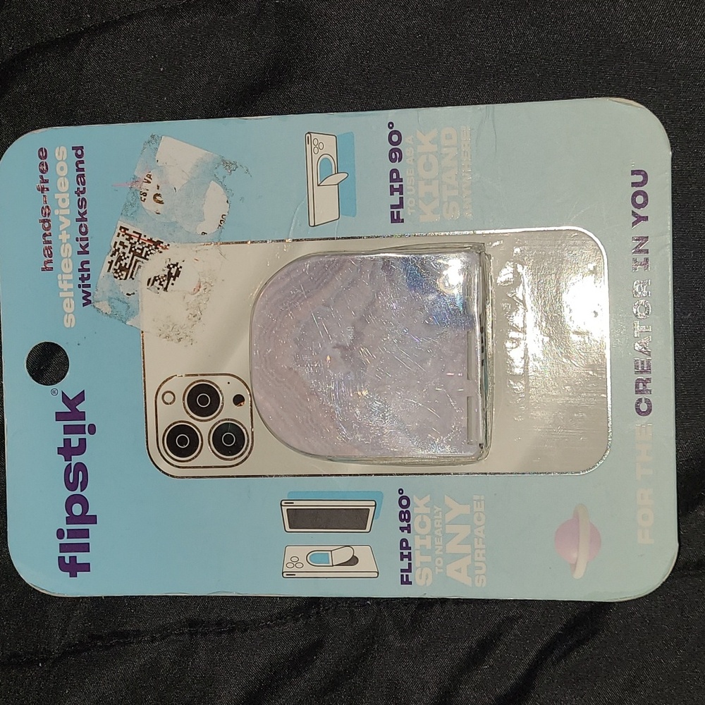 Flipstik Foldable Adhesive Mount for Most Cell Phones